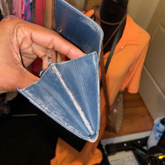 Louis Vuitton Blue Monogram Vernis Sarah Wallet Porte Tresor - Picture 6 of 9